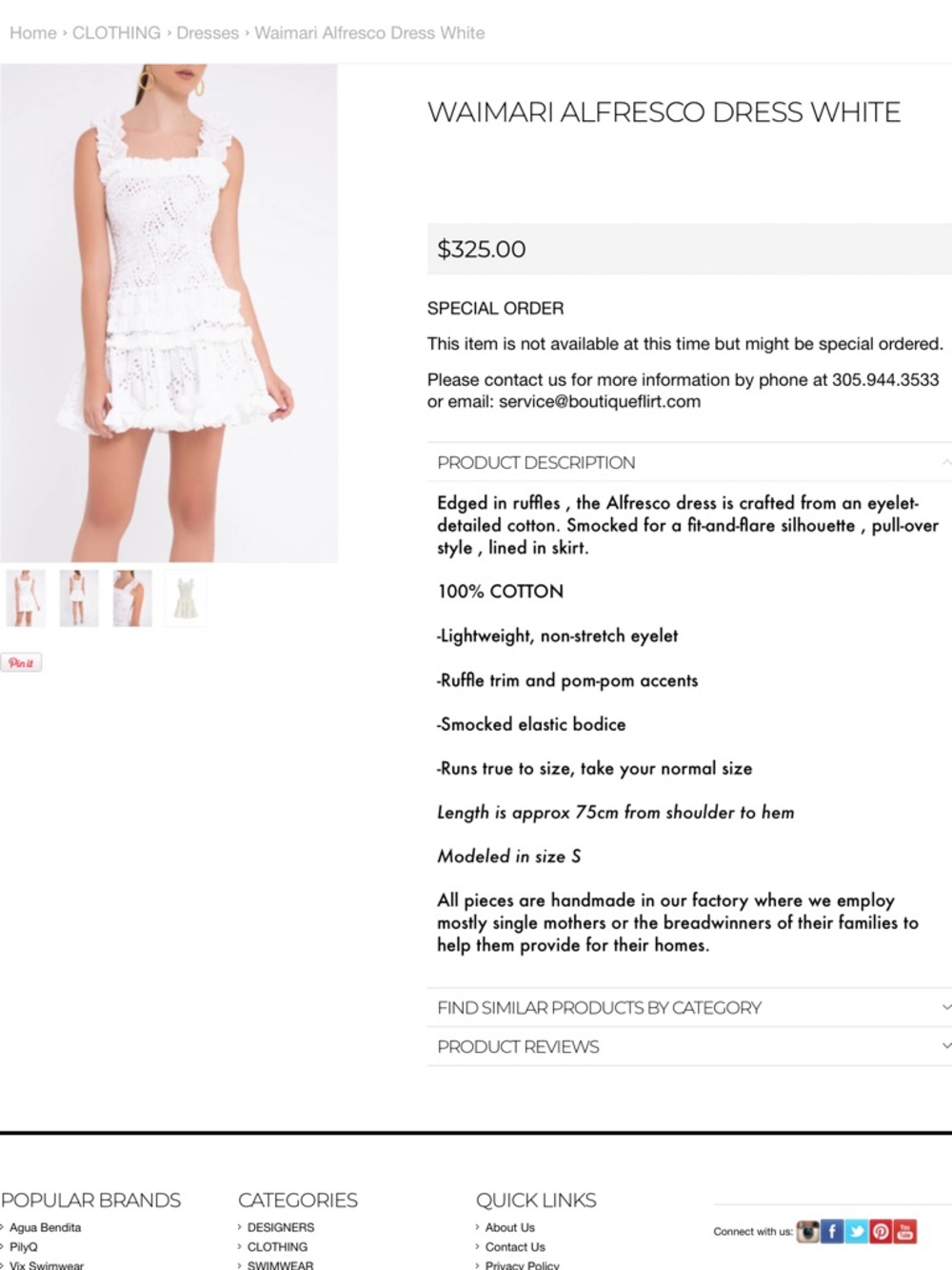 Waimari Alfresco White Mini Dress